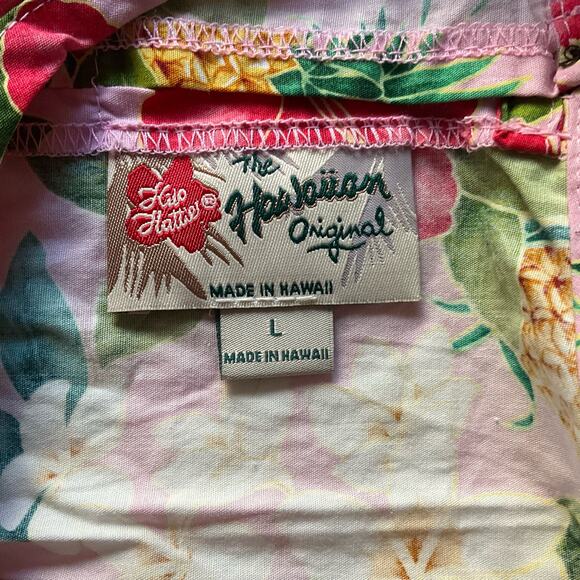 The Hawaiian Original Girls Sleeveless Knee-length Floral Dress size L,PinkGreen - Picture 7 of 9